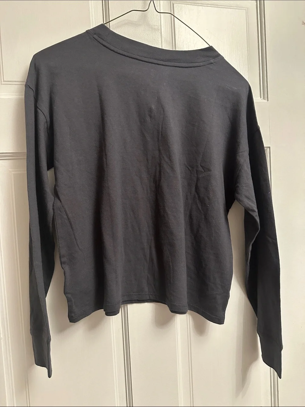 GAP Charcoal Long-Sleeve Tee with Black Bow